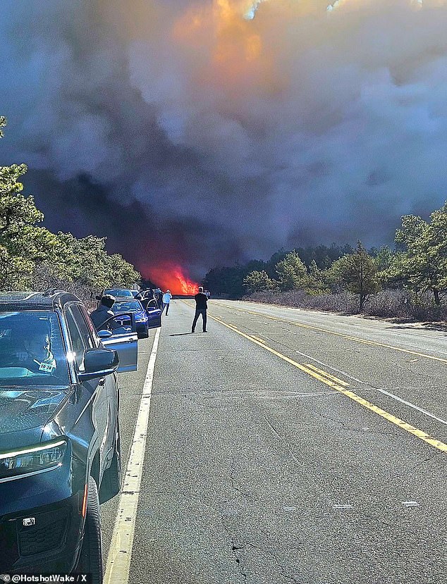 Varios incendios forestales han incendiado a los Hamptons, ya que los residentes se ven obligados a evacuar el área