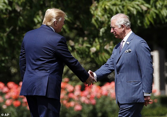 El presidente Trump conoció anteriormente al ahora monarca cuando era Príncipe de Gales (en la foto en 2019)