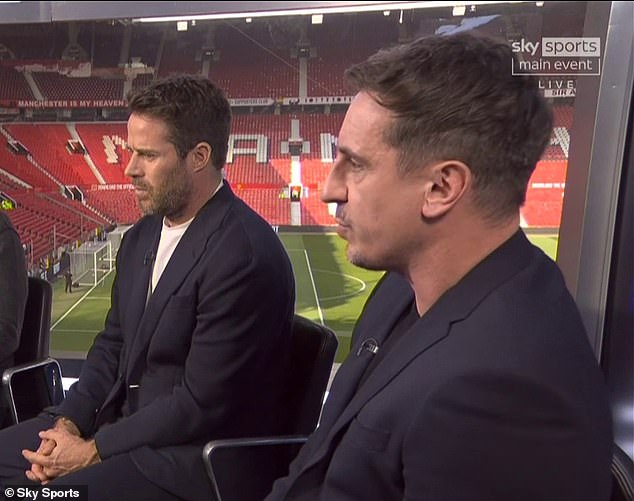 Gary Neville (derecha) y Jamie Redknapp (izquierda) formaron parte del equipo de Sky Sports el domingo