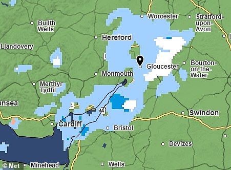 El mapa meteorológico muestra condiciones nevadas en el festival Cheltenham esta mañana