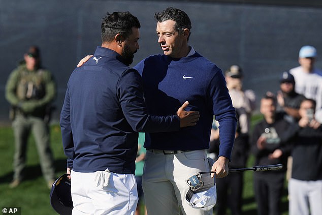 Fue una dura derrota para Spaun (izquierda) que estaba compitiendo solo en su primer play-off y por su segundo título de PGA Tour