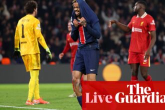 Paris Saint-Germain v Liverpool: la Liga de Campeones los últimos 16, primer partido-Live