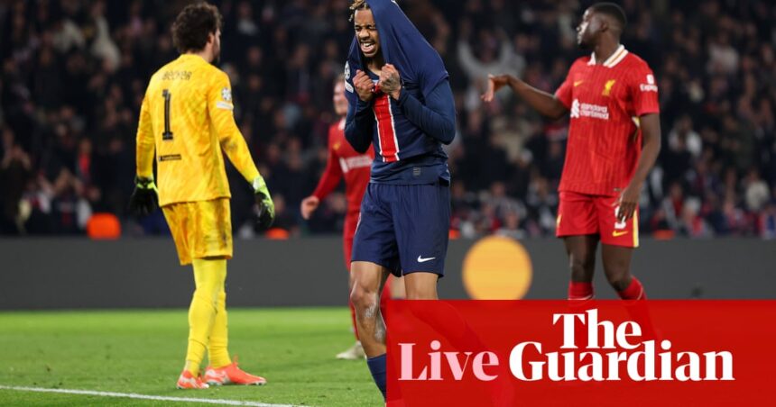 Paris Saint-Germain v Liverpool: la Liga de Campeones los últimos 16, primer partido-Live