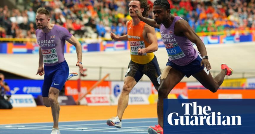 Jeremiah Azu gana el oro europeo interior para Gran Bretaña en 60m de hombres