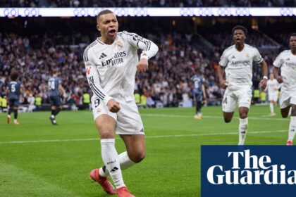 Fútbol europeo: Mbappé en el blanco mientras el Real Madrid se une al Barça en la cima de La Liga