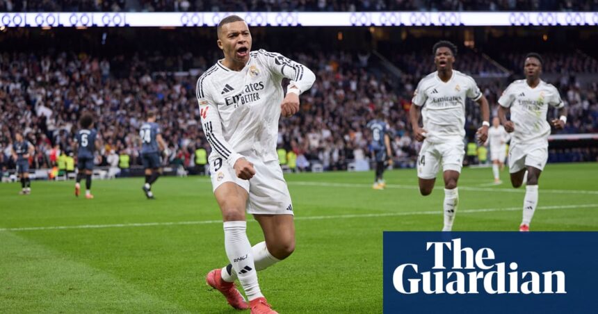 Fútbol europeo: Mbappé en el blanco mientras el Real Madrid se une al Barça en la cima de La Liga