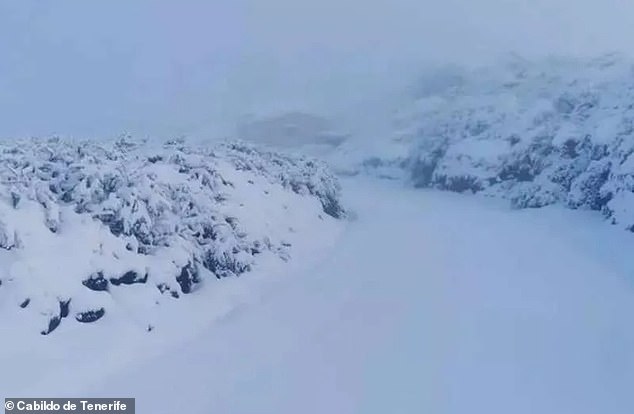 Ahora las Islas Canarias son golpeadas con nieve despues de