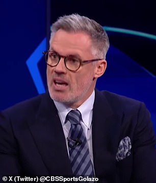 Jamie Carragher corre se debe en el estudio de CBS