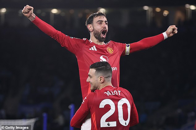 Bruno Fernandes realizó otra excelente actuación en la victoria por 3-0 de Man United en Leicester